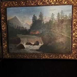 Vintage/antique landscape oil‎ painting